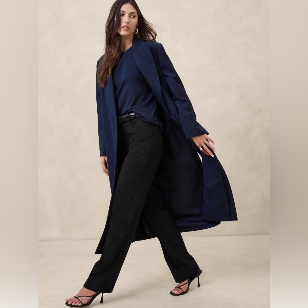 BANANA REPUBLIC SIENA STRAIGHT ITALIAN WOOL PANT
